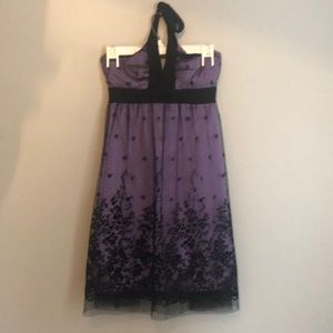 Purple and lace dress
